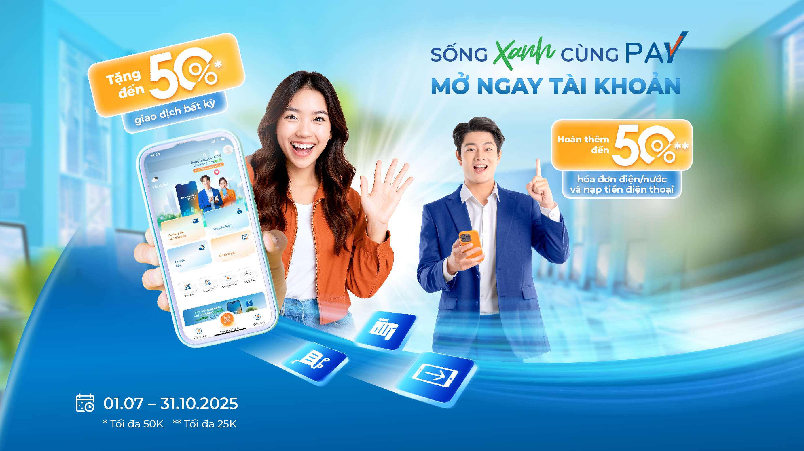 Sống Xanh cùng PAY – Mở ngay tài khoản 
