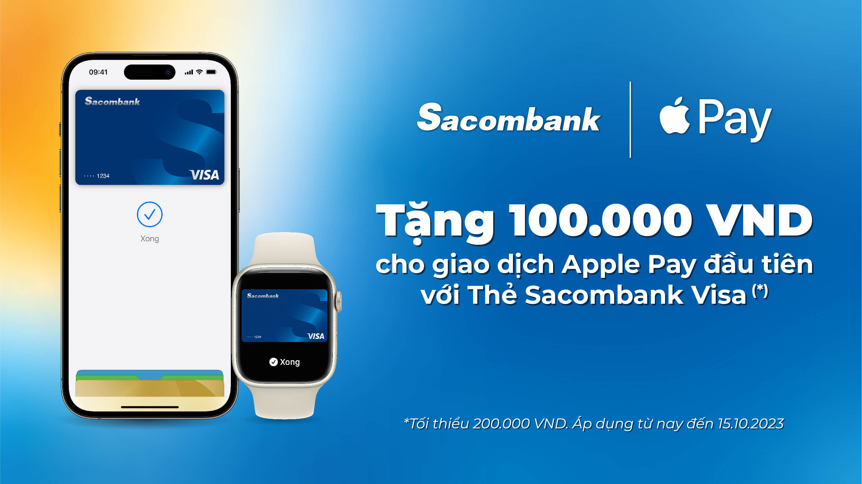 Khuyến mãi Sacombank Apple Pay