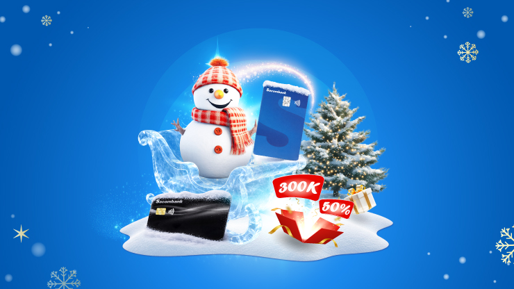 Sacombank triển khai chương trình ưu đãi thẻ dịp Noel và cuối năm 2025