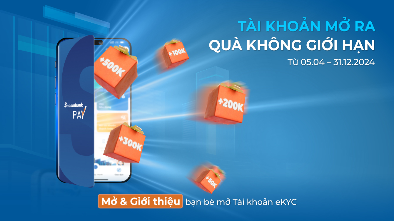 Tài khoản mở ra – Quà không giới hạn