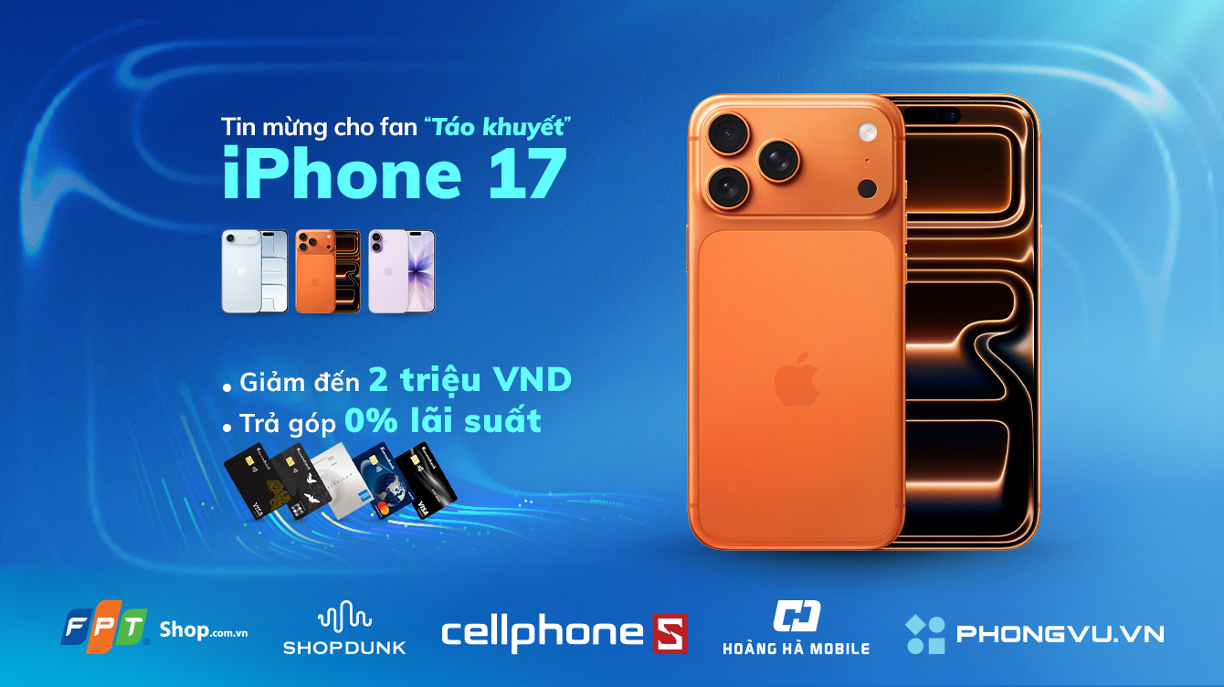Ưu đãi mua iPhone 17 với thẻ Sacombank