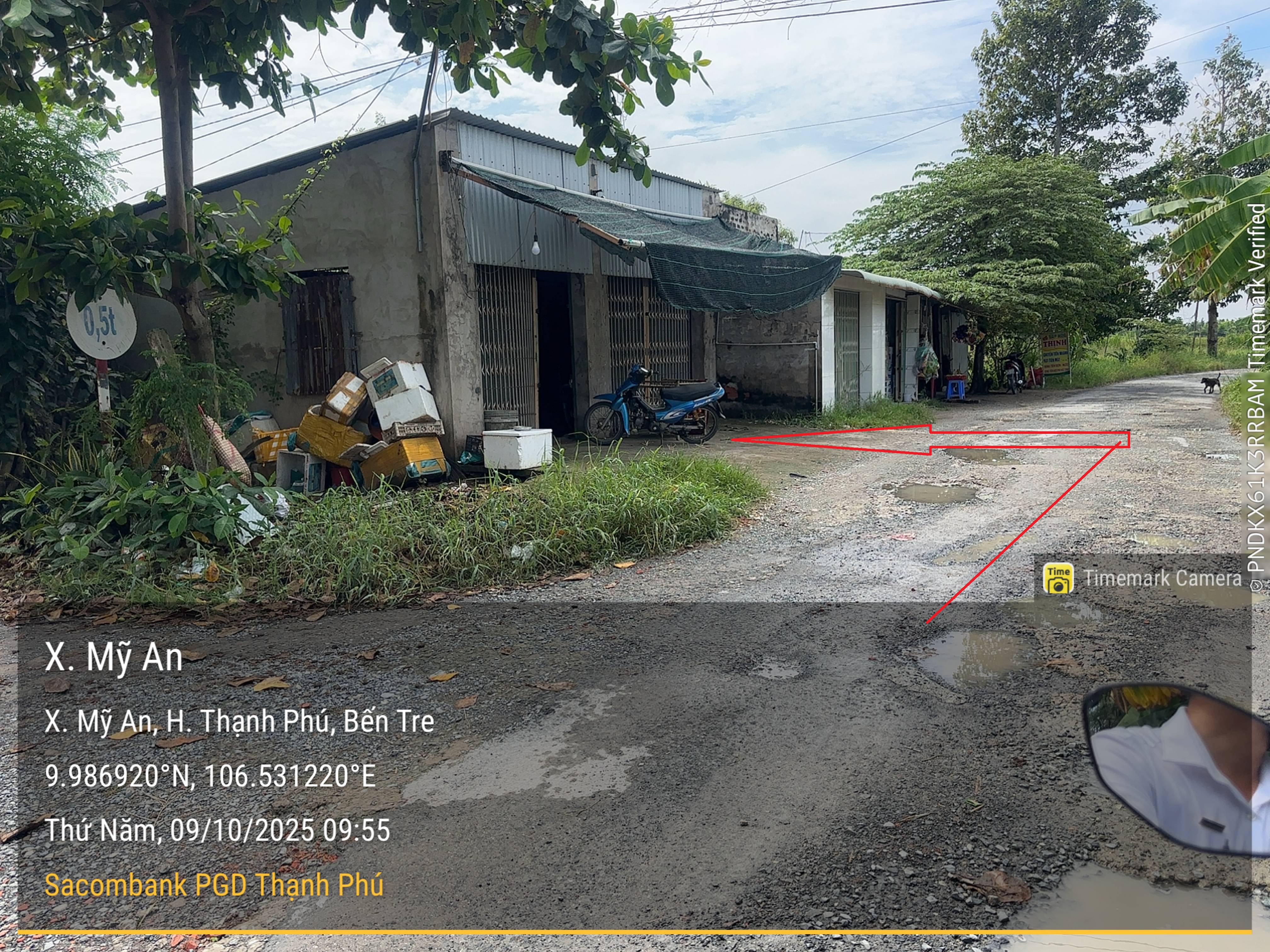 Bán thửa đất 413, xã Mỹ An, huyện Thạnh Phú, tỉnh Bến Tre (nay là xã Thạnh Phú, tỉnh Vĩnh Long)