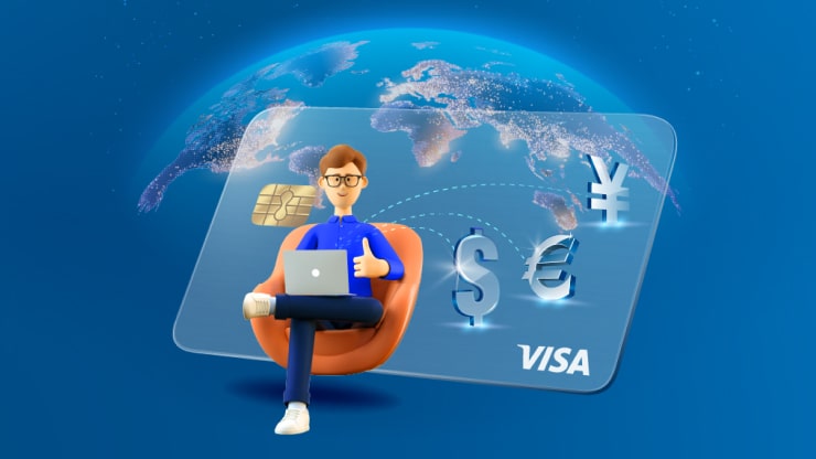 Nhận và chuyển tiền ra nước ngoài với thẻ Visa	