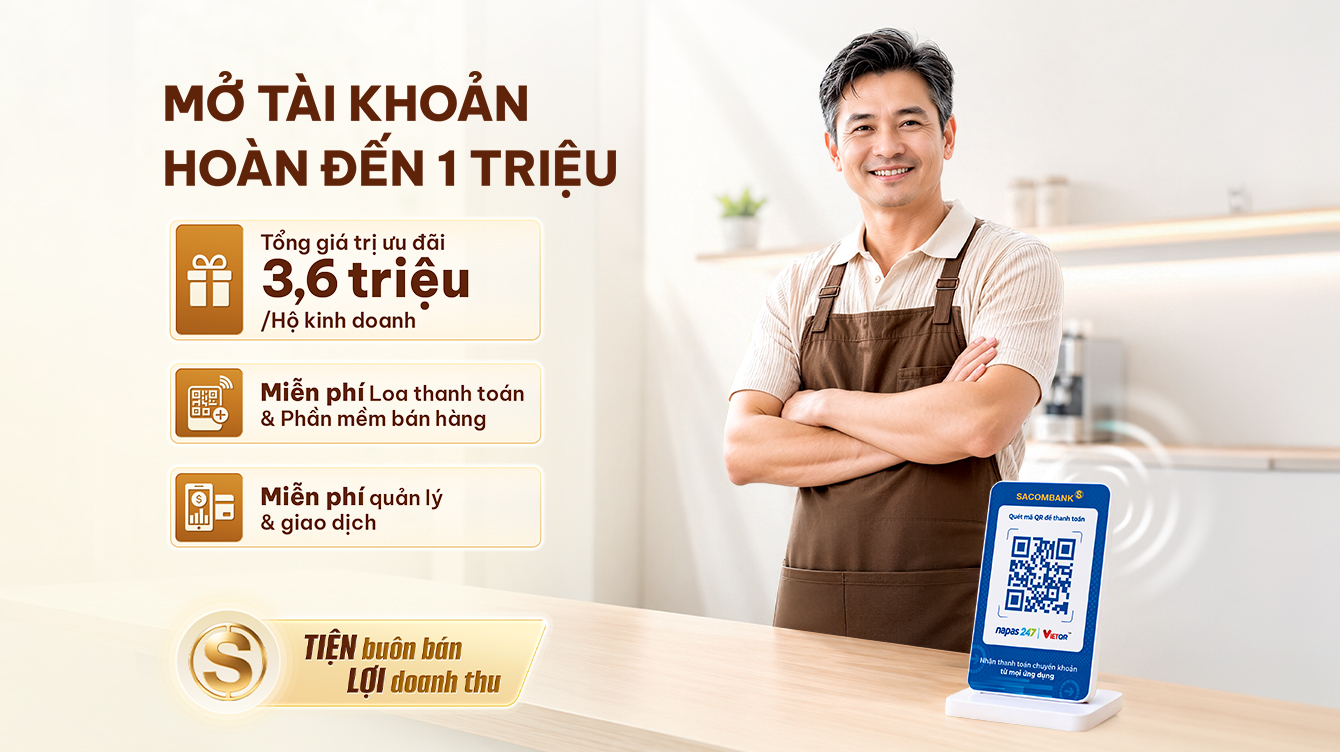 Mở tài khoản Hộ kinh doanh - Hoàn đến 1 triệu VND