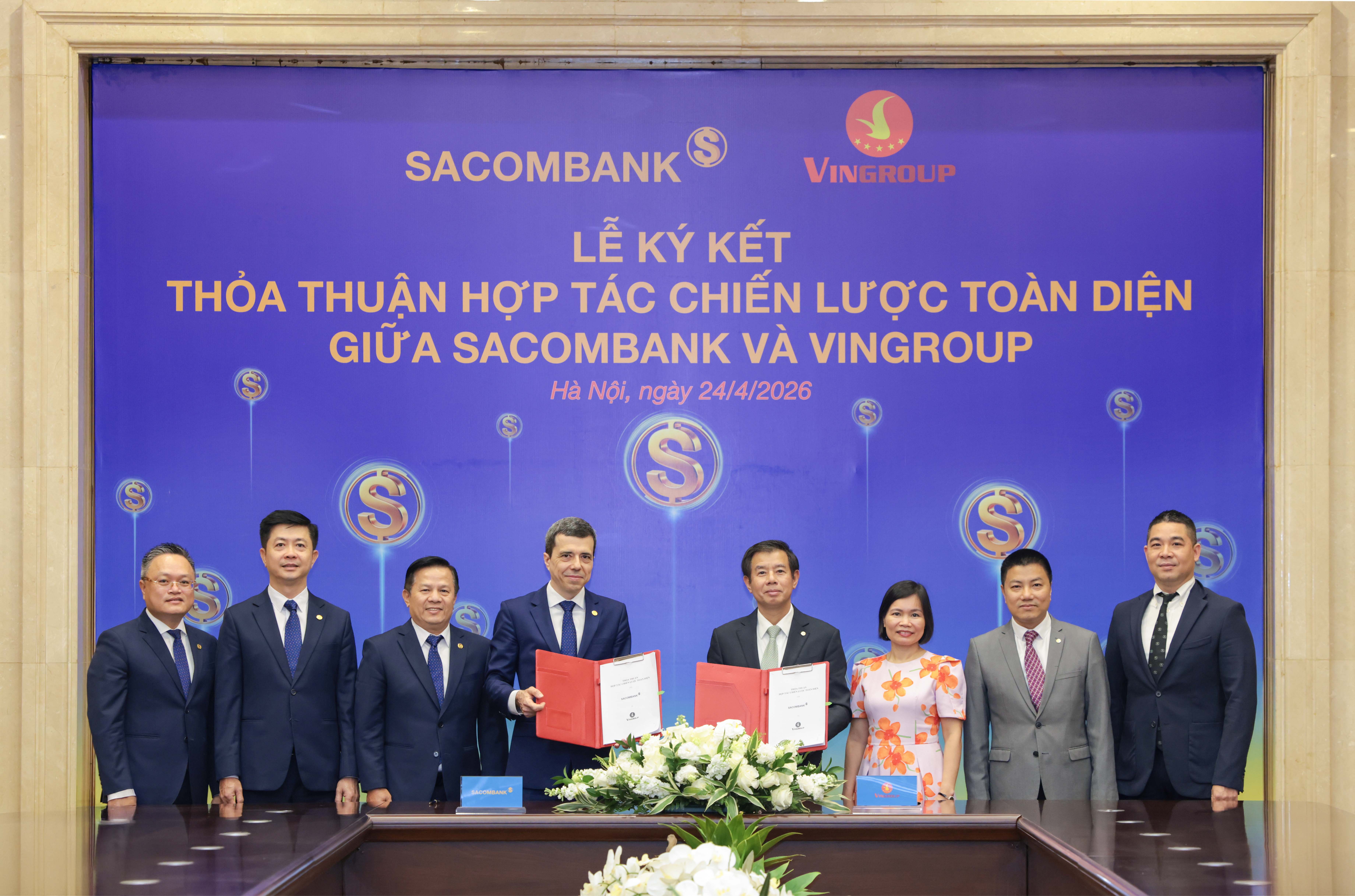 SACOMBANK và Vingroup ký kết hợp tác chiến lược toàn diện