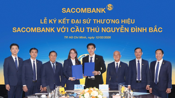 Cầu thủ Nguyễn Đình Bắc chính thức trở thành đại sứ thương hiệu SACOMBANK