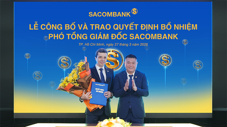 SACOMBANK bổ nhiệm ông Loic Faussier làm Phó Tổng Giám đốc, tăng cường năng lực quản trị rủi ro