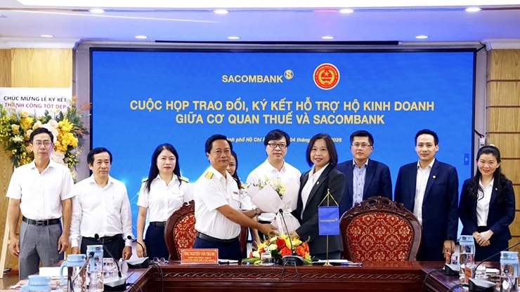 SACOMBANK ký kết hợp tác với thuế TP.HCM hỗ trợ hộ kinh doanh chuyển đổi số, triển khai hóa đơn điện tử