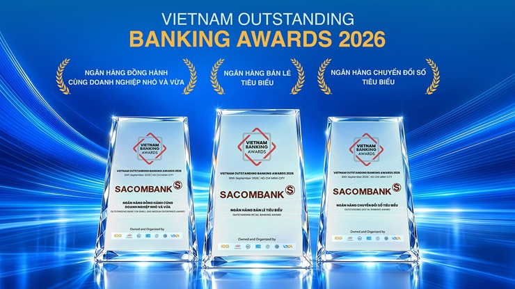 SACOMBANK “lập hat-trick” giải thưởng nhờ năng lực số và sự thấu hiểu khách hàng
