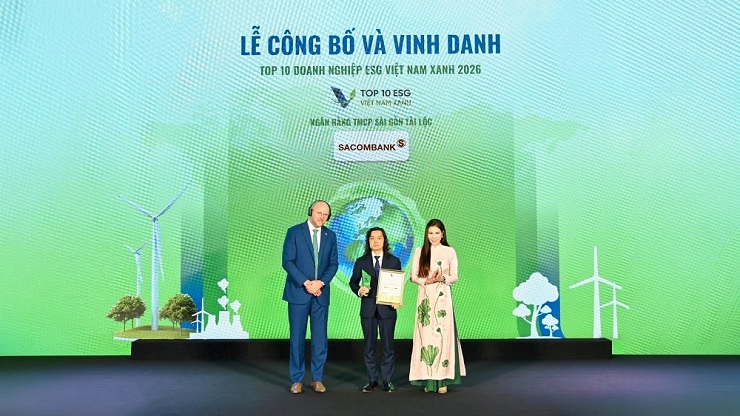 SACOMBANK tiếp tục nằm trong Top 10 Ngân hàng Đổi mới sáng tạo và ESG Việt Nam năm 2026