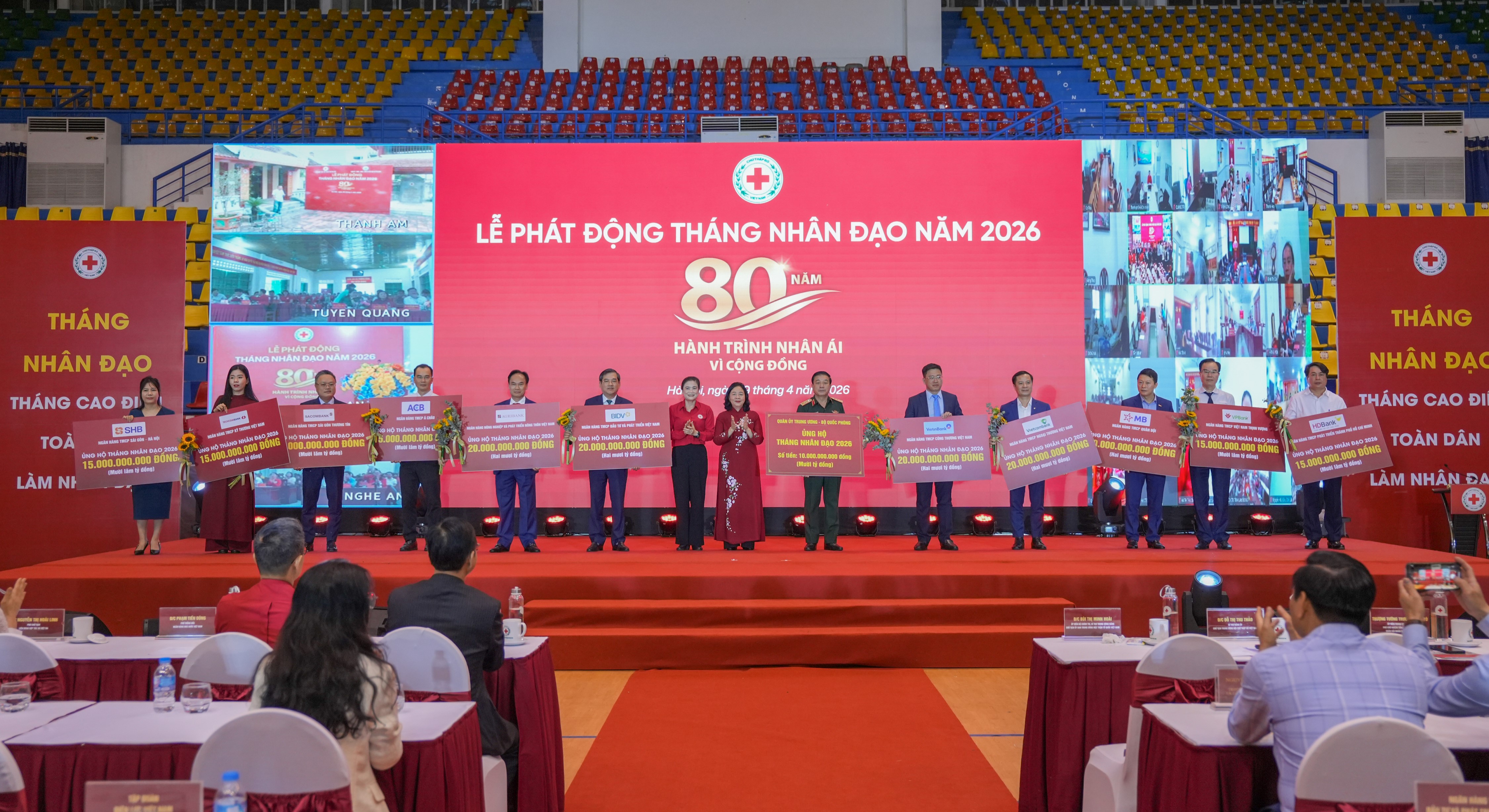 SACOMBANK trao 15 tỷ đồng hưởng ứng tháng nhân đạo 2026: “80 năm - Hành trình nhân ái vì cộng đồng”