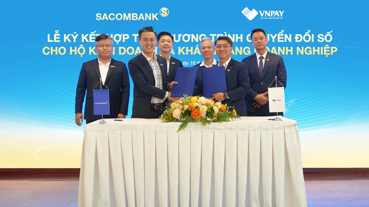 SACOMBANK và VNPAY phối hợp triển khai trọn bộ giải pháp giúp doanh nghiệp, hộ kinh doanh thanh toán và nộp thuế số
