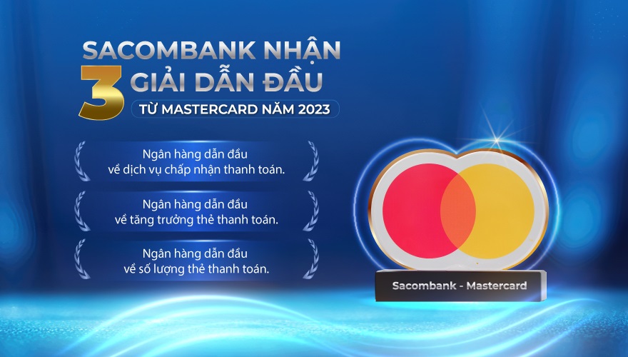 Sacombank dẫn đầu về tăng trưởng, số lượng và dịch vụ chấp nhận thanh toán thẻ Mastercard năm 2023