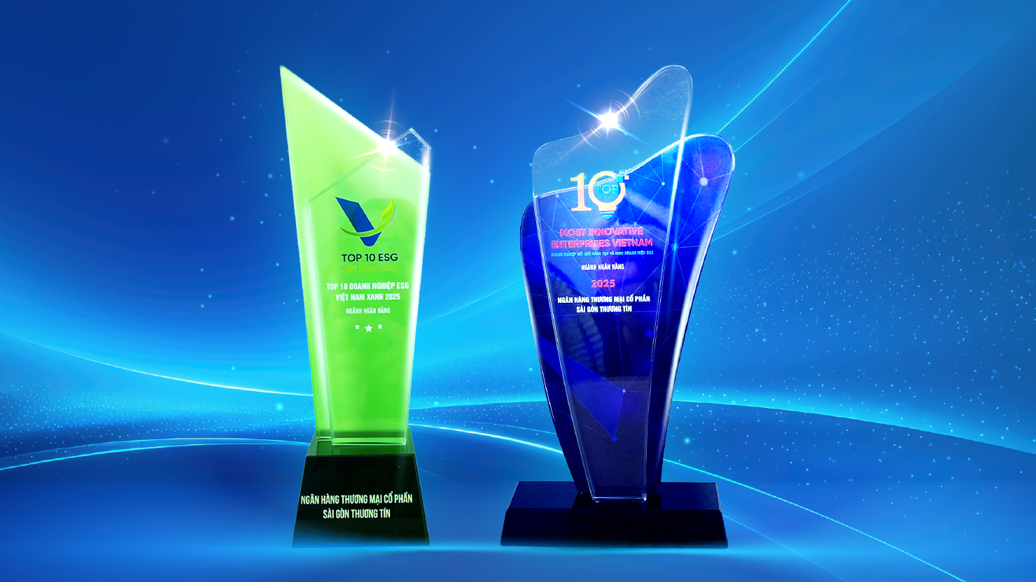 Sacombank đạt 2 giải thưởng VIE 10 và ESG 10 – Khẳng định mục tiêu kinh doanh hiệu quả và phát triển bền vững