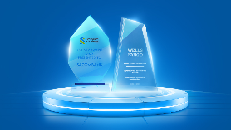 Sacombank liên tiếp nhận giải thưởng quốc tế nhờ hoạt động thanh toán xuất sắc