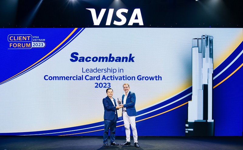 Sacombank tiếp tục là ngân hàng dẫn đầu về doanh số thanh toán thẻ Visa tại Việt Nam 2