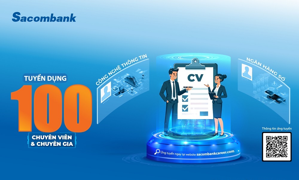 Sacombank tuyển dụng hơn 130 nhân sự làm việc tại Hội sở